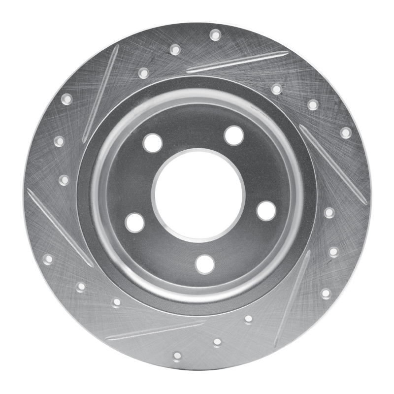Mazda 3 Brake Rotor (1) - Rear Right - R1 Concepts - Drilled & Slotted - Silver - `04-`13
